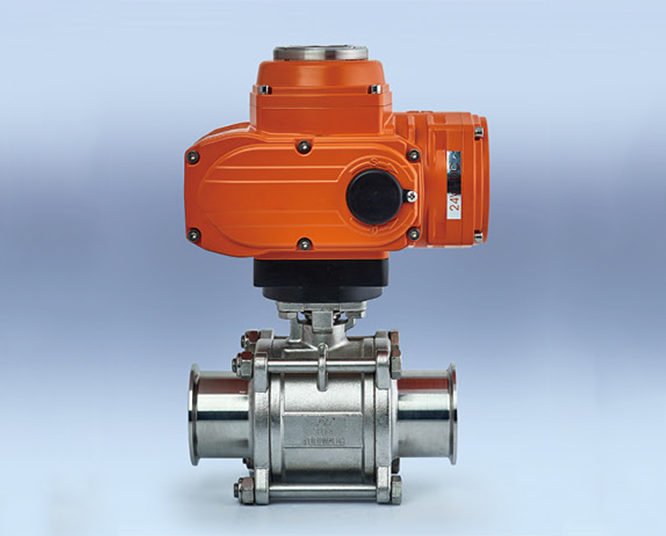 Sanitary 3PC Electric Ball Valve